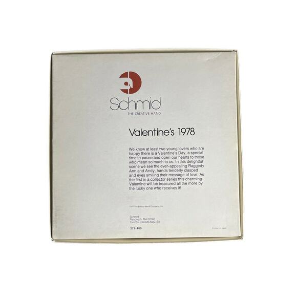 Vintage Raggedy Ann & Andy Valentines 1978 SCHMID Porcelain Collector's Plate! - Picture 4 of 7